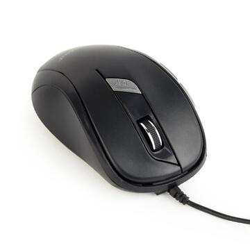 Mouse Gembird MUS-6B-01, USB, Black