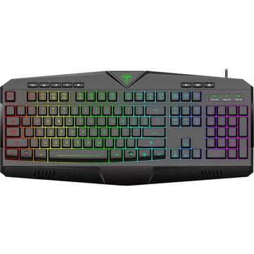 Tastatura T-Dagger Submarine neagra iluminare RGB