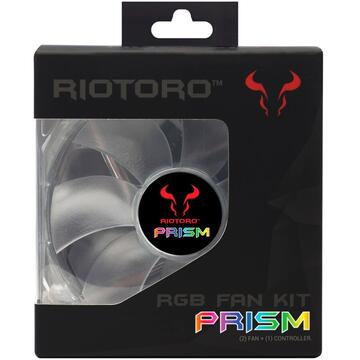 Riotoro Set 2 ventilatoare  Prism 120mm iluminare RGB