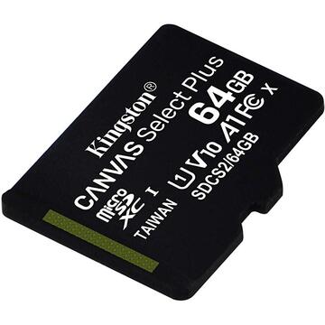 Card memorie Kingston Canvas Select Plus SDCS2/64GBSP (64GB; Class 10, Class A1; Memory card)