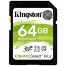 Card memorie Kingston Canvas Select Plus SDS2/64GB (64GB; Class U1, V10; Memory card)