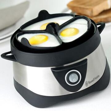 Fierbatoare oua Aparat pentru fiert si prajit oua Russell Hobbs 14048-56 Cook@Home, 365 W, 7 buc, Inox