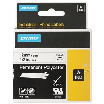 Tape polyester for large quantities DYMO S0718210 (1 pc; 12mm ; white color)