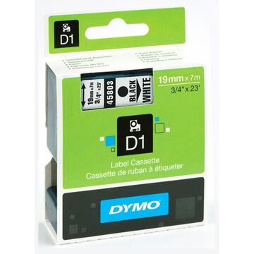 Tape DYMO D1- 19mm x 7m Negru/biały S0720830 (19mm )
