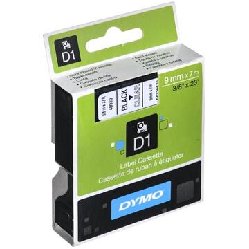Tape DYMO D1- 9mm x 7m Negru/przezroczysty S0720670 (9 mm )