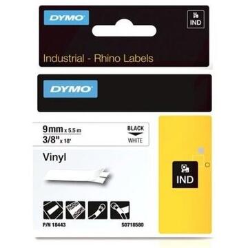 Tape vinyl DYMO RHINO 9mm x 5,5m biała 18443 (1 pc ; white color)