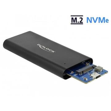 HDD Rack Delock External Enclosure for M.2 NVME PCIE SSD USB 3.1 GEN 2 USB TYPE-C (F)