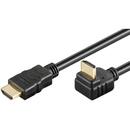 Techly Cablu monitor HDMI-HDMI M/M 1.4 Ethernet unghiular ecranat 5m negru