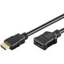 Techly Cablu prelungitor pentru monitor HDMI-HDMI M/F 1,8m negru