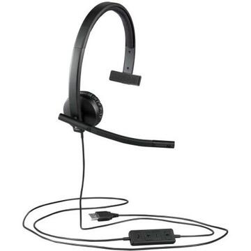Casti Logitech H570e, headset, cu microfon, mono