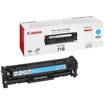 Toner laser Canon 718 - Cyan, 2900 pagini, LBP-7200Cdn