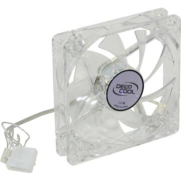 Ventilator Deepcool Xfan 120L/R Clear 120mm, LED rosu