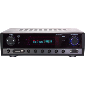 Amplificator polivalent, FM, Bluetooth, USB, AUX, card SD, 2 x 50 W