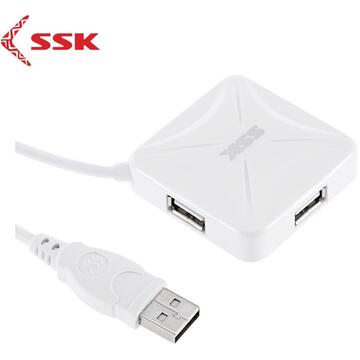 SSK USB 2.0 Hub SHU027-2 White
