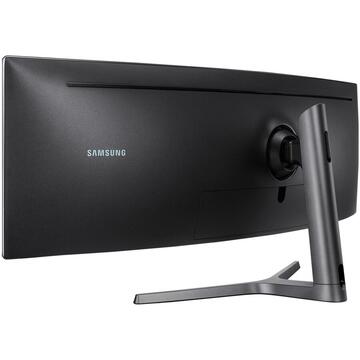 Monitor LED Samsung 48.8 inch, QLED Quantum Dot Curbat, VA, 5120 x 1440, 32:9, 4 (GTG) ms, 600 cd/m2, 3.000:1, 1800R, Black