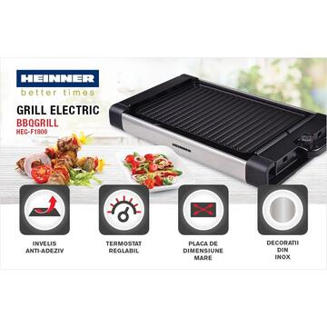 GRILL ELECTRIC HEINNER HEG-F1800