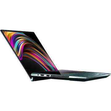 Notebook Asus 15.6'' ZenBook Pro Duo UX581GV, UHD Touch, Procesor Intel® Core™ i7-9750H (12M Cache, up to 4.50 GHz), 16GB DDR4, 512GB SSD, GeForce RTX 2060 6GB, Win 10 Pro, Celestial Blue