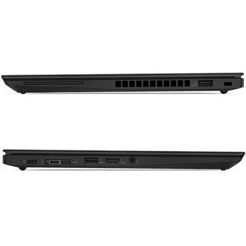 Notebook Lenovo 14'' ThinkPad T490s, FHD IPS, Procesor Intel® Core™ i7-8565U (8M Cache, up to 4.60 GHz), 16GB DDR4, 512GB SSD, GMA UHD 620, 4G LTE, Win 10 Pro, Black