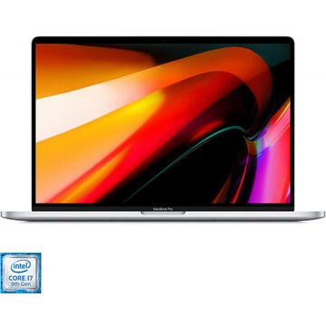 Notebook Apple MacBook Pro 16 Retina with Touch Bar, Coffee Lake 6-core i7 2.6GHz, 16GB DDR4, 512GB SSD, Radeon Pro 5300M 4GB, Mac OS Catalina, Silver, RO keyboard