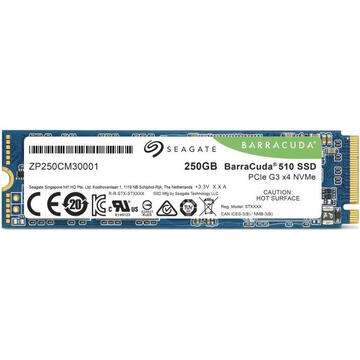 SSD Seagate  BarraCuda 510  250GB M.2 NVMe R/W:3100/1200 MB/s 3D NAND