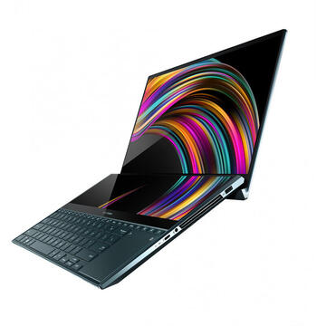 Notebook Asus 15.6'' ZenBook Pro Duo UX581GV, UHD Touch, Procesor Intel® Core™ i7-9750H (12M Cache, up to 4.50 GHz), 32GB DDR4, 1TB SSD, GeForce RTX 2060 6GB, Win 10 Pro, Celestial Blue