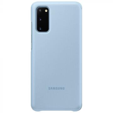 Clear View Cover Samsung Galaxy S20 (G980) Husa Flip tip Albastru Sky