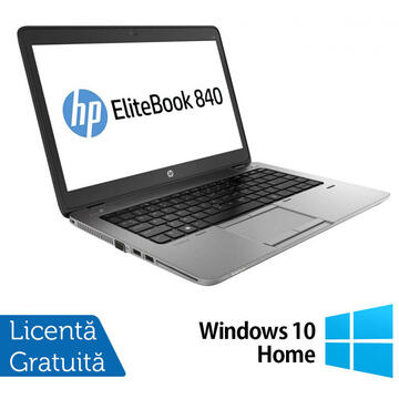 Laptop Refurbished Laptop HP Elitebook 840 G2, Intel Core i5-5300U 2.30GHz, 8GB DDR3, 240GB SSD, 14 Inch + Windows 10 Home