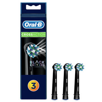 Braun Oral-B Toothbrush heads Cross Action 3 pcs. black