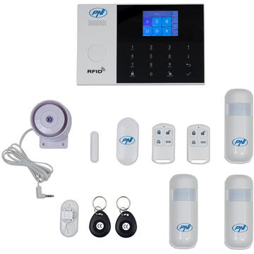 Kit Sistem de alarma wireless PNI SafeHouse HS550 Wifi GSM 3G si 2 senzori de miscare HS003 suplimentari