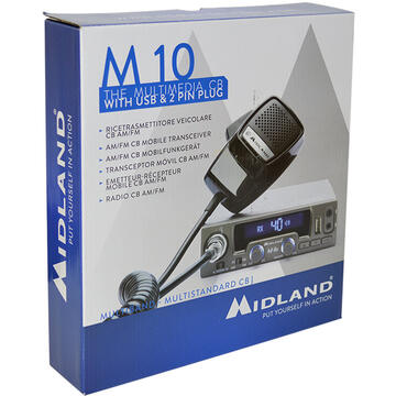 Statie radio Kit Statie radio CB Midland M10 + Antena Midland ML145 cu magnet