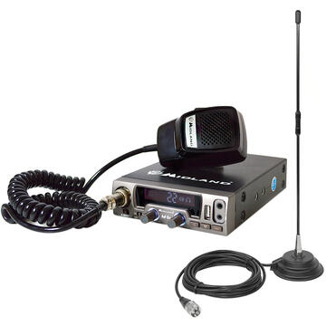 Statie radio Pachet statie radio CB Midland M10 ASQ Digital, 12V + Antena CB PNI Extra 40 cu magnet