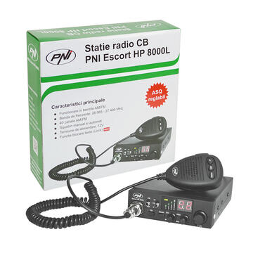 Statie radio Pachet statie radio CB PNI ESCORT HP 8000L ASQ + Antena CB PNI S75 cu magnet