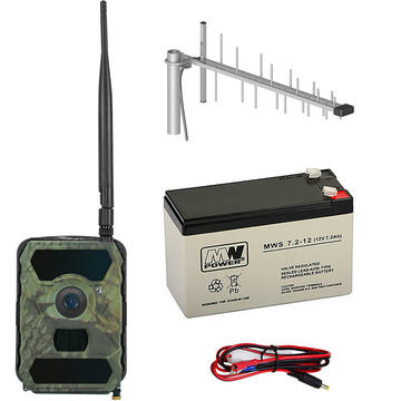 Kit camera vanatoare PNI Hunting 300C cu INTERNET + Acumulator + Antena GSM + Cablu + 2 ani abonament