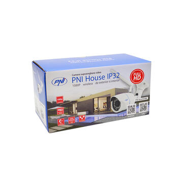 Camera de supraveghere Camera supraveghere video PNI House IP32 2MP 1080P wireless cu IP de exterior si interior si slot microSD, mod noapte