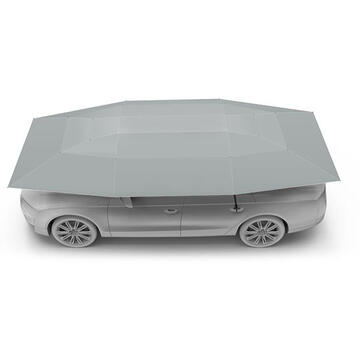 Umbrela auto PNI SilverShade One, cu pornire din telecomanda, 4600x2300mm, rezistenta la apa, anti UV, baterie incorporata, gri