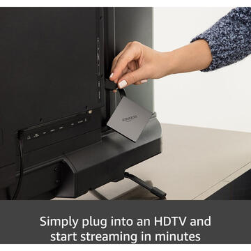 HDMI Streaming player Amazon Fire TV Generatia a 3-a cu Alexa Voice Remote, 4K ULTRA HD, HDR