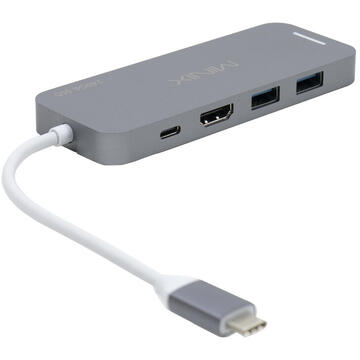 Adaptor multiport USB-C Minix NEO-S2GR cu Solid State Drive (SSD) 240Gb inclus, HDMI, USB Type-C, 2 x USB3.0