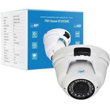 Kit supraveghere video PNI House - NVR 16CH 1080P si 2 camere PNI IP2DOME 1080P varifocale