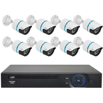 Kit supraveghere video PNI House IPMAX2 - 2 camere IP 720P incluse + 6 camere PNI IP12MP