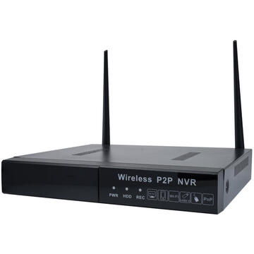 Kit supraveghere video PNI House WiFi550 NVR 8 canale 1080P si 4 camere wireless de exterior 720P, P2P, IP66