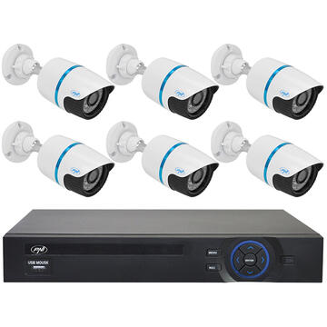 Kit supraveghere video PNI House IPMAX2 - 2 camere IP 720P incluse + 4 camere PNI IP12MP