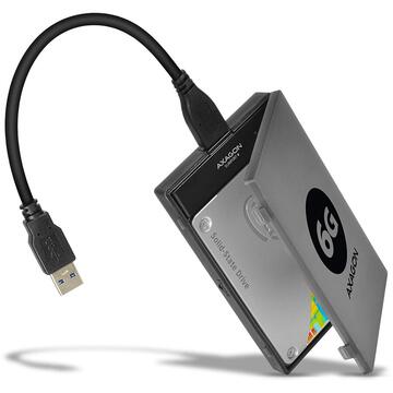 HDD Rack AXAGON ADSA-1S6, USB 3.0, compatibil 2.5 inch SATA HDD/SSD, 6 Gbit/s, Negru