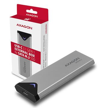 HDD Rack AXAGON EEM2-U3C USB-C 3.2 GEN 1 - SATA M.2 BOX