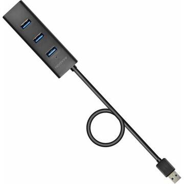 AXAGON 4x USB3.0 Charging Hub 1.2m Cable, MicroUSB Charging