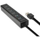 AXAGON 7x USB3.0 ALU Charging Hub Incl. AC Adapter, Black