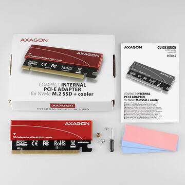 AXAGON PCI-E 3.0 16x - M.2 SSD NVMe + cooler