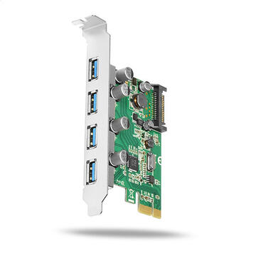 AXAGON PCIe Adapter 4x USB3.0 UASP VIA