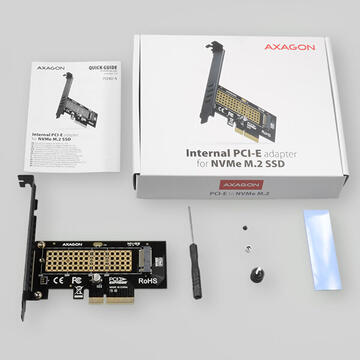 AXAGON Adaptor PCI-Express x4 intern pentru conectarea SSD NVMe M.2 la PC