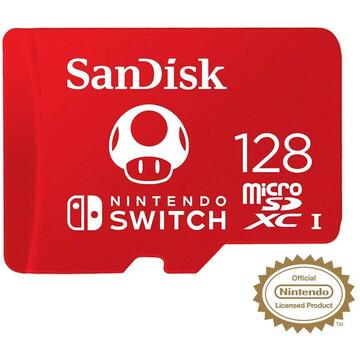 Card memorie SDSQXAO-128G-GNCZN SANDISK NINTENDO SWITCH microSDXC 128 GB 100/90 MB/s V30 UHS-I U3