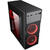 Carcasa Floston Turbo Red, 2x ventilatoare LED Red, Panou lateral transparent, USB 3.0